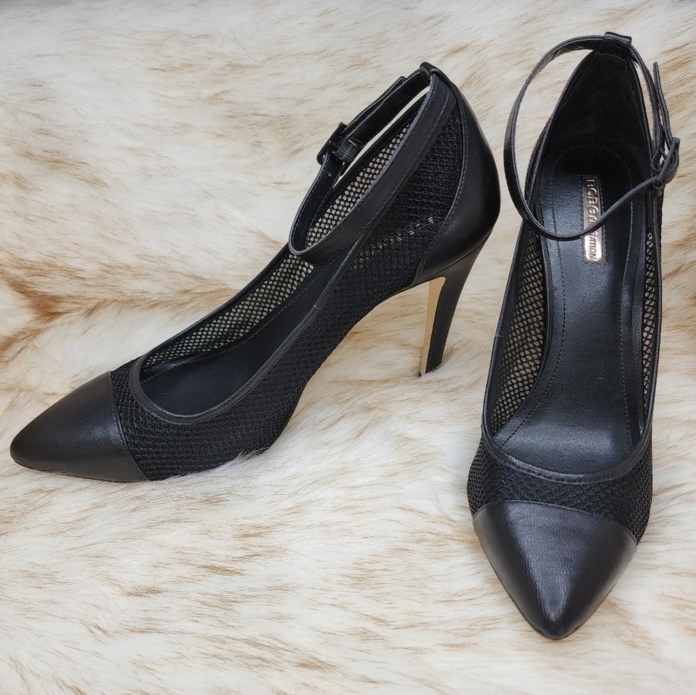 Bcbgeneration black mesh high heels sz 9